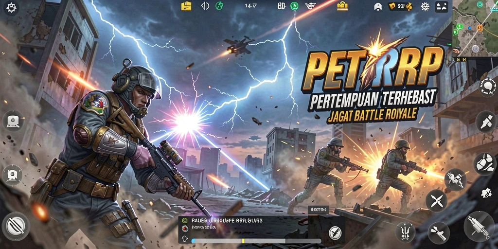 Tampilan menegangkan dari pertarungan di <strong>PETIRRP</strong> dengan grafis memukau.
