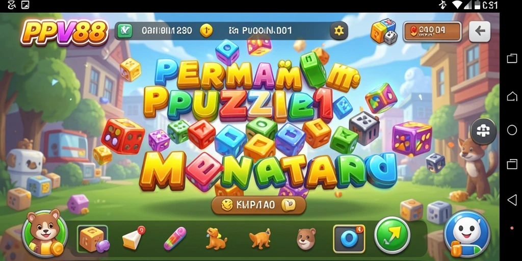 Screenshot utama PPV88 menunjukkan gameplay puzzle yang menantang dan menarik.