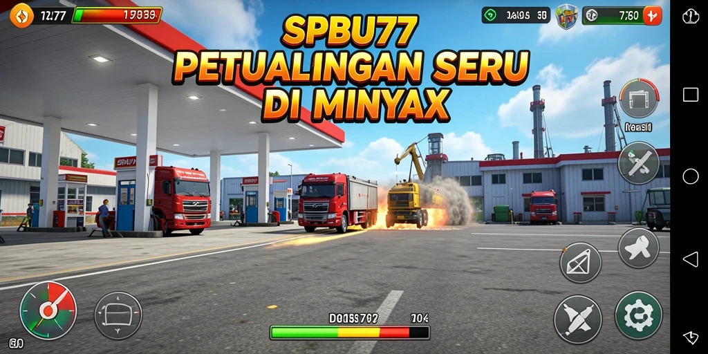 Tampilan gameplay SPBU77 yang penuh aksi dan strategi.