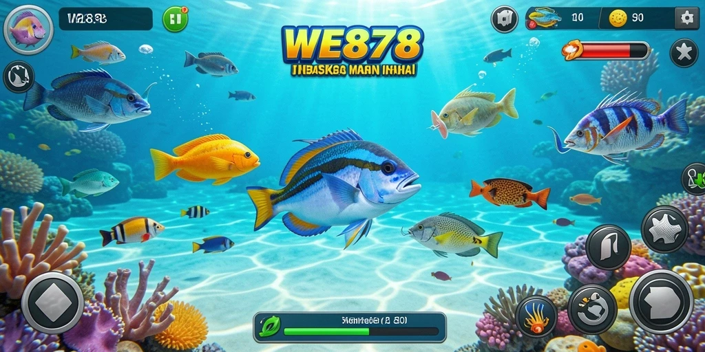 Tangkapan layar menunjukkan gameplay seru Tembak Ikan di WE878.